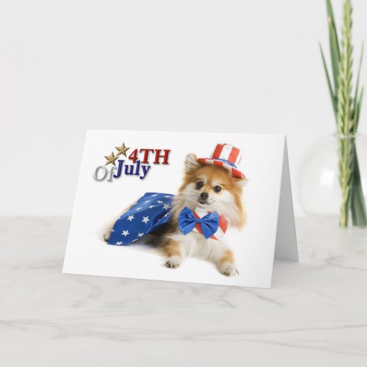 Happy Fourth of Juli Puppy Kaart (Voorkant)