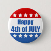Happy Fourth of Juli Ronde Button 5,7 Cm (Voorkant)