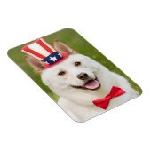 Happy Fourth of Juli Shiba Inu Dog in Pet Magneet (Rechterzijde)