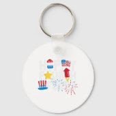 Happy Fourth of Juli Sleutelhanger (Voorkant)