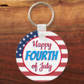 Happy Fourth of Juli Sleutelhanger (Voorkant)