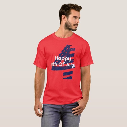 Happy Fourth of Juli T-shirt (Voorkant volledig)