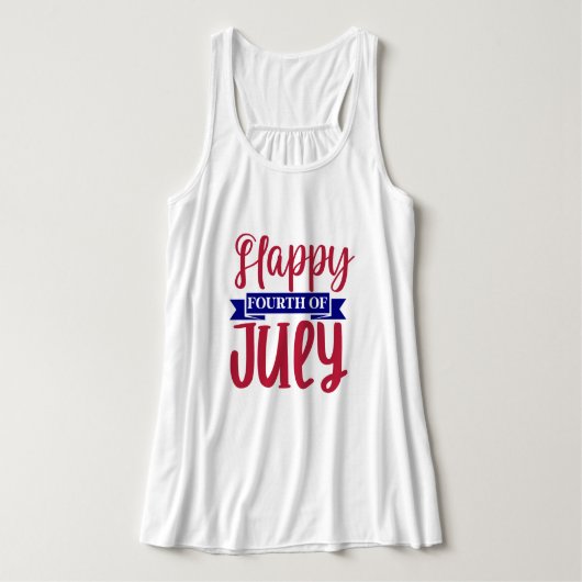 Happy Fourth of Juli Tanktop (Design voorkant)