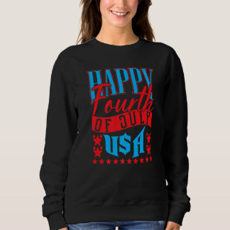 Happy Fourth of Juli USA America Flag Patriotic 4t Trui