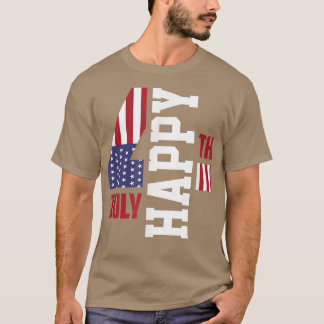 Happy Fourth of Juli Verenigde Staten van Amerika T-shirt