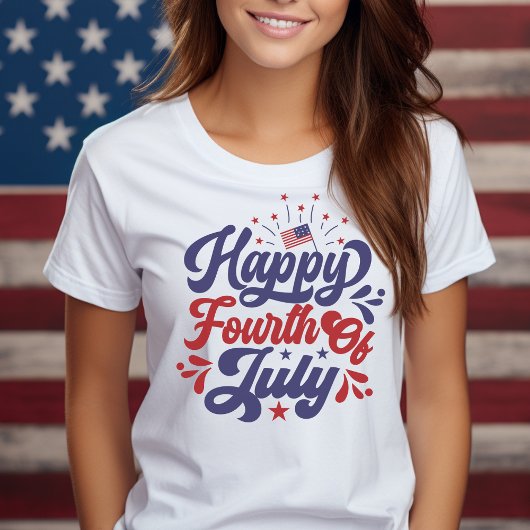 Happy Fourth of July Amerikaans Patriottisch T-shirt