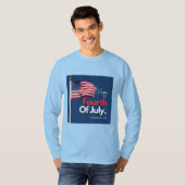 Happy Fourth of July Amerikaanse vlag T-shirt (Voorkant volledig)