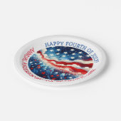 Happy Fourth of July Gepersonaliseerd Papieren Bordje (Gekanteld)