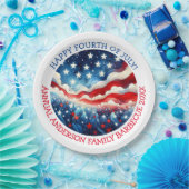 Happy Fourth of July Gepersonaliseerd Papieren Bordje (Feest)