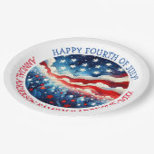 Happy Fourth of July Gepersonaliseerd Papieren Bordje (Gekanteld)