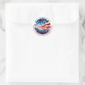 Happy Fourth of July Gepersonaliseerd Ronde Sticker (Tas)