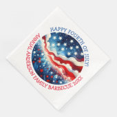 Happy Fourth of July Gepersonaliseerd Servet (Hoek)