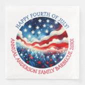 Happy Fourth of July Gepersonaliseerd Servet (Voorkant)