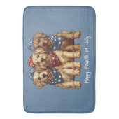 Happy Fourth of July Golden Retriever Honden Badmat (Voorkant Verticaal)