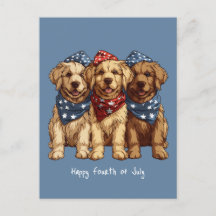 Happy Fourth of July Golden Retriever Honden