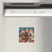 Happy Fourth of July Golden Retriever Honden Magneet (Insitu (Vaatwasser))
