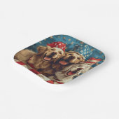 Happy Fourth of July Golden Retriever Honden Papieren Bordje (Gebogen)