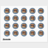 Happy Fourth of July Golden Retriever Honden Ronde Sticker (Vel)