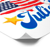Happy Fourth of July Julie 4th Independence Day Fu Poster (Hoek)