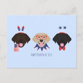 Happy Fourth of July Labrador Retriever Honden Briefkaart