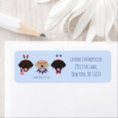 Happy Fourth of July Labrador Retriever Honden Etiket (Insitu)