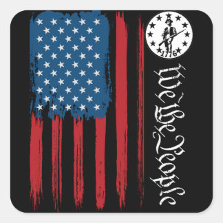 Happy Fourth of July, Onafhankelijkheidsdag Sticke Vierkante Sticker