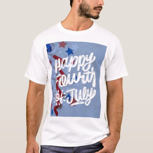 Happy Fourth of July T-Shirt Design (Voorkant)