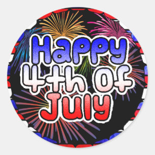 Happy Fourth of July Vuurwerk Stickers