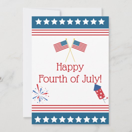 Happy Fourth of July Wenskaarten Feestdagenkaart (Voorkant)