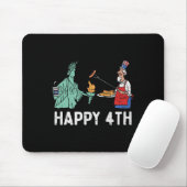 Happy Fourth Statue of Liberty oom Sam Funny 4th Muismat (Met muis)