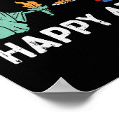 Happy Fourth Statue of Liberty oom Sam Funny 4th Poster (Hoek)
