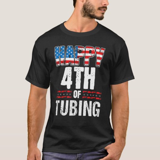 Happy Fourth Tubing juling Fourth River Lake Tub T-shirt (Voorkant)