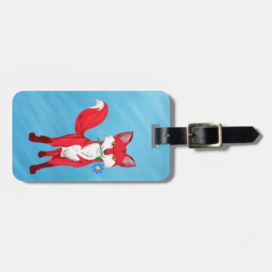 Happy Fox Bagagelabel (Voorkant horizontaal)