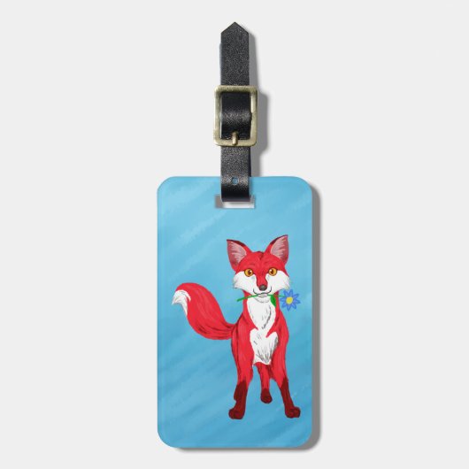 Happy Fox Bagagelabel (Voorkant verticaal)