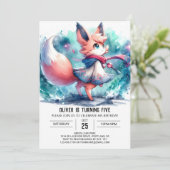 Happy Fox Birthday Kaart (Staand voorkant)