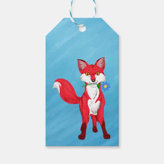 Happy Fox Cadeaulabel (Voorkant)
