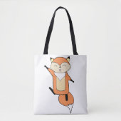 Happy Fox Canvas tas (Voorkant)