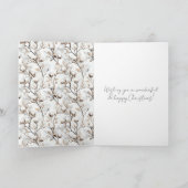 Happy Fox Cloud Snow Christmas Kaart (Binnen)