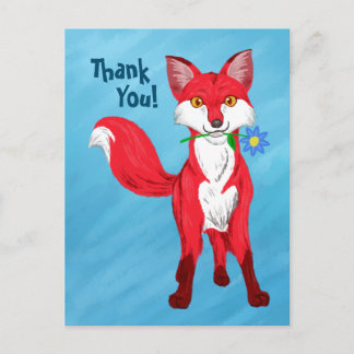 Happy Fox (Dank u!) Briefkaart