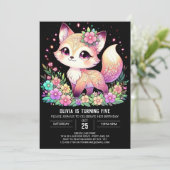 Happy Fox digitale verjaardag Kaart (Staand voorkant)