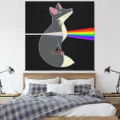 Happy Fox - Donkere kant van de vos Canvas Afdruk (Insitu (Slaapkamer))