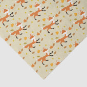 Happy Fox met herfst lekt patroon Tissuepapier (Detail)