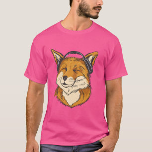 Happy Fox Music Lover Dance Dancer Animal Schattig T-shirt