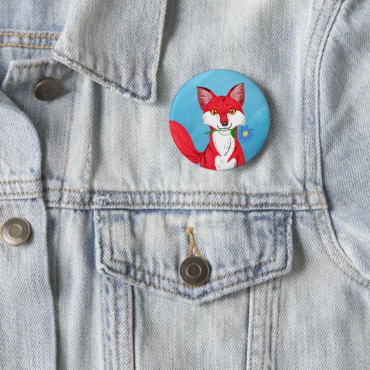 Happy Fox Ronde Button 5,7 Cm (In situ)