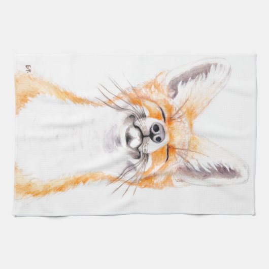 Happy Foxy Theedoek (Horizontaal)