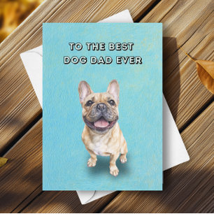 Happy Franse Bulldog Beste Hond Papa Vaderdag Kaart