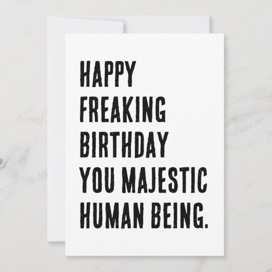 Happy Freaking Birthday Grappig Sarcastisch Feestdagenkaart (Voorkant)