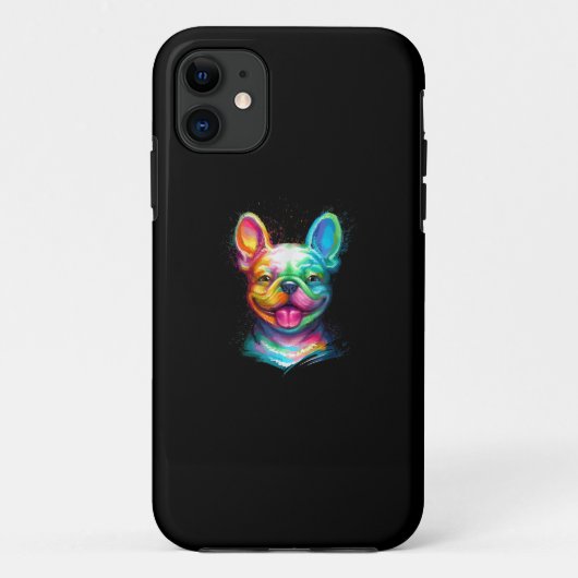 Happy French Bulldog Smiling Face Case-Mate iPhone Case (Achterkant)