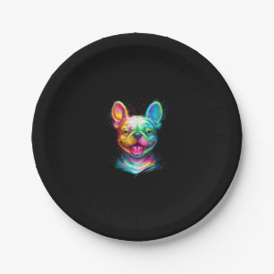 Happy French Bulldog Smiling Face Papieren Bordje