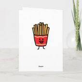Happy French Fries Bedankkaart (Achterkant)